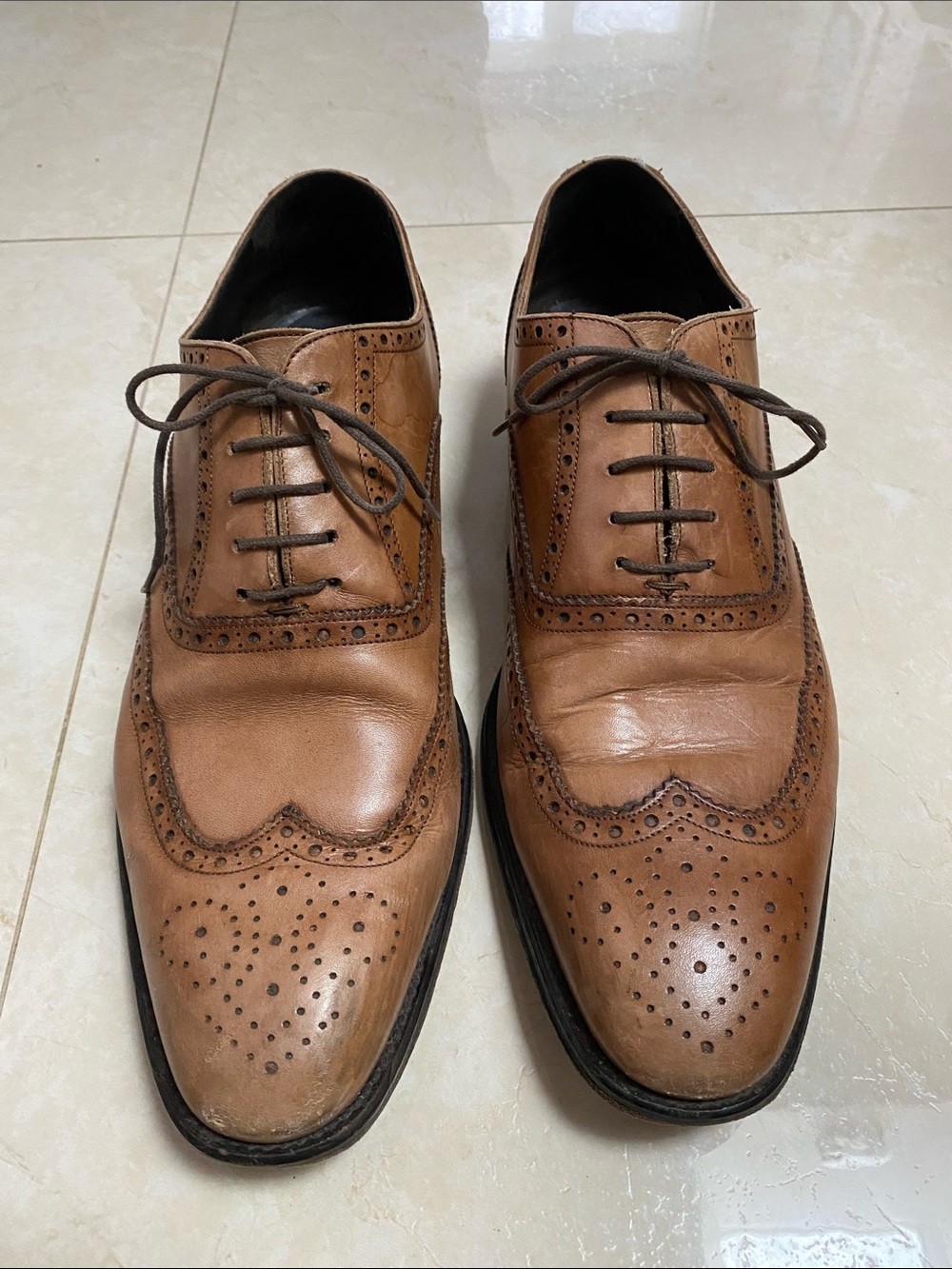 To Boot New York Adam Derrick Italy Made Oxford Wingtips Brown Leather 11.5
